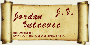 Jordan Vulčević vizit kartica